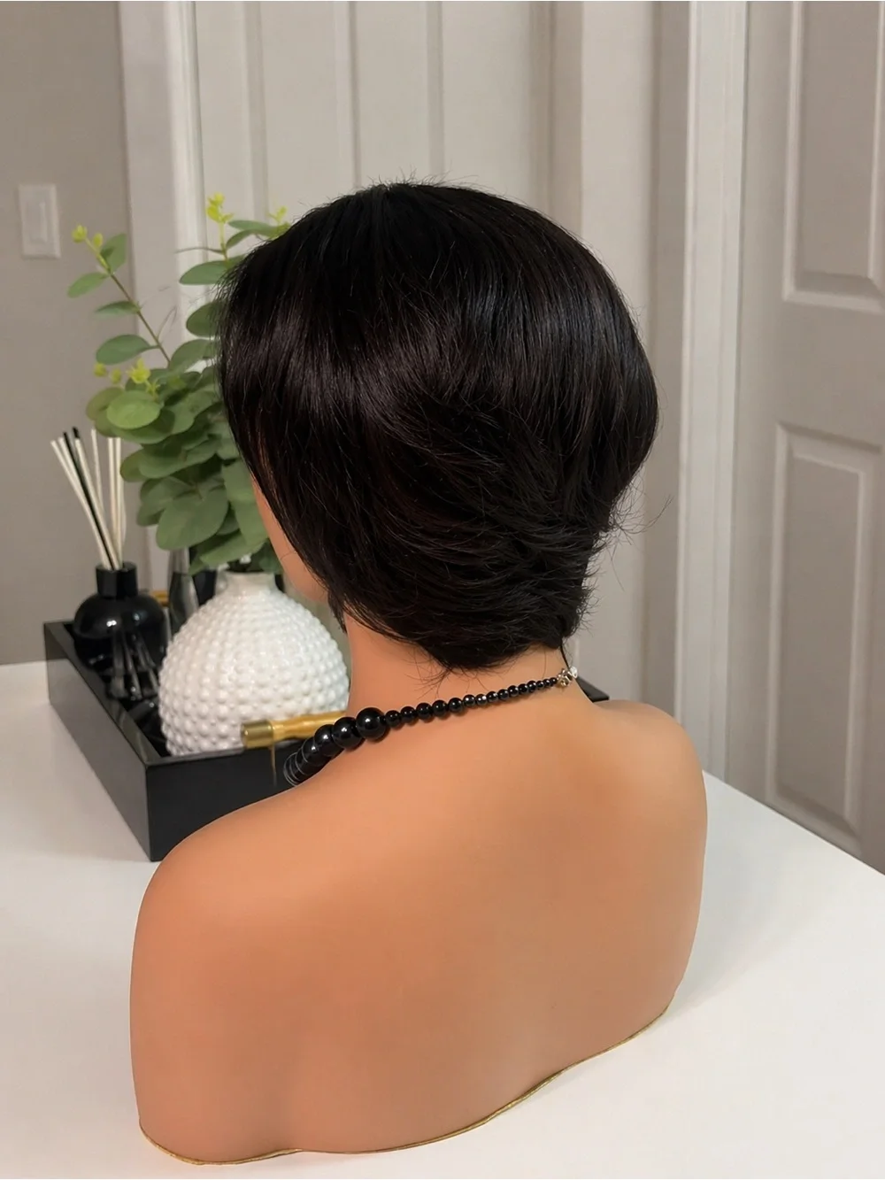 Black Short Straight Lace Front Wig - Women's Hair